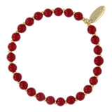 Armbanden 14krt goud rood/bordeauxrood